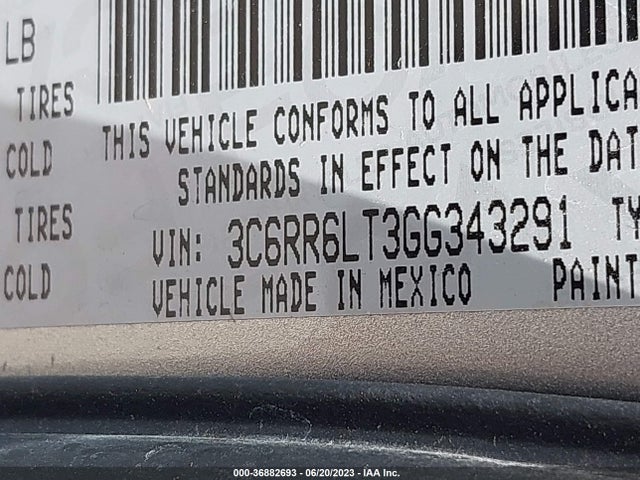 3C6RR6LT3GG343291 RAM 1500 Big Horn