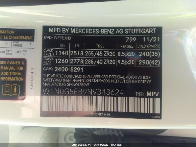 W1N0G8EB9NV343624 Mercedes-Benz Glc Glc 300