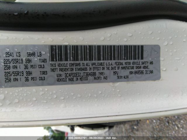 3C4PDDEG1JT364688 Dodge JOURNEY GT