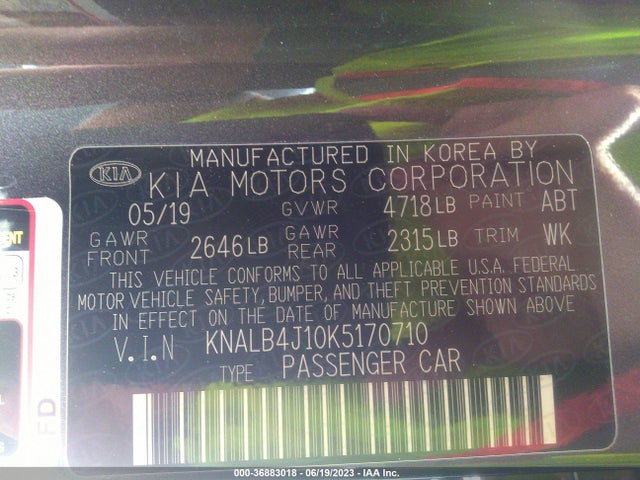 2019 Kia Cadenza, VIN: KNALB4J10K5170710