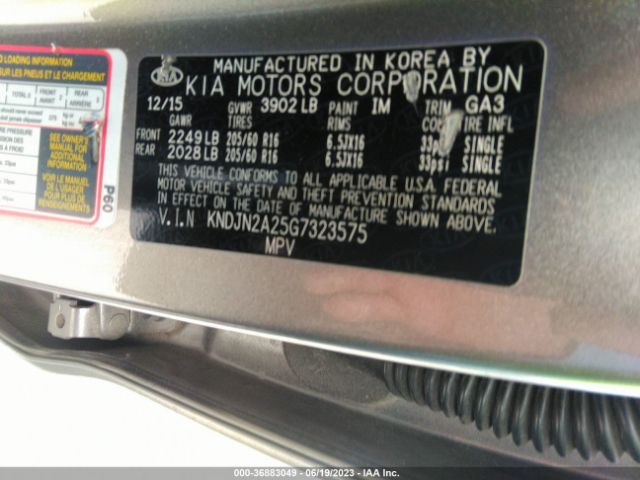 KNDJN2A25G7323575 KIA Soul Base