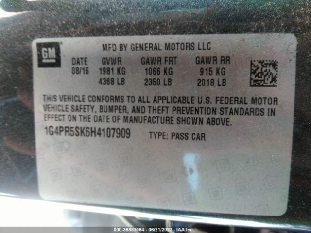 1G4PR5SK6H4107909 Buick Verano Sport Touring