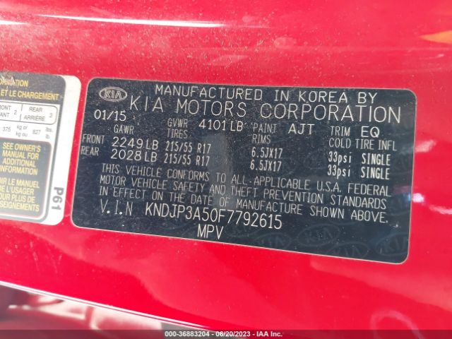 KNDJP3A50F7792615 KIA SOUL +
