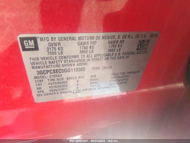 Chevrolet Silverado 1500 Ltz 2016 3GCPCSEC5GG119365 Image 9