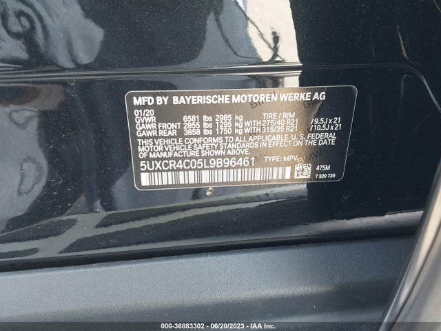 5UXCR4C05L9B96461 BMW X5 Sdrive40i