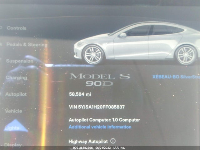 5YJSA1H20FF085837 Tesla Model S 85d/p85d/70d/90d/p90d