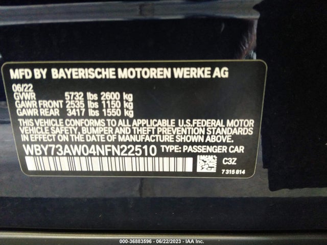 2022 BMW i4, VIN: WBY73AW04NFN22510