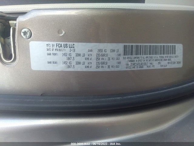 2C4RC1N72JR213517 Chrysler Pacifica Hybrid Limited