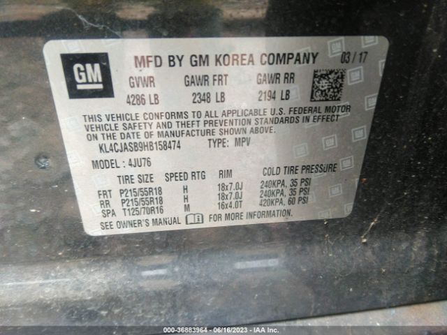 KL4CJASB9HB158474 Buick Encore Preferred
