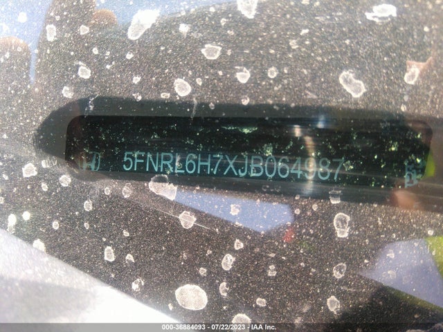 36884093 :رقم المزاد ، 5FNRL6H7XJB064987 vin ، 2018 Honda Odyssey Ex-l مزاد بيع