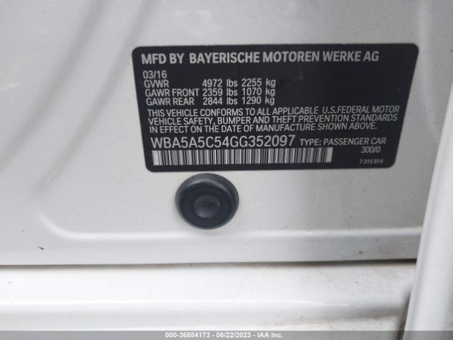 WBA5A5C54GG352097 BMW 5 Series 528i