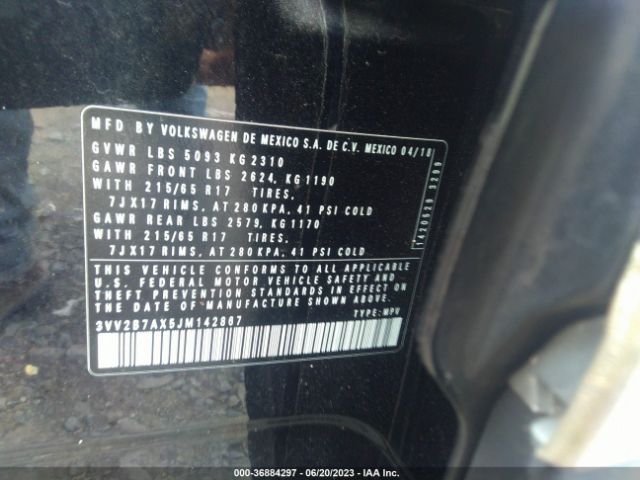 2018 VOLKSWAGEN TIGUAN 3VV2B7AX5JM142867 Photo 8