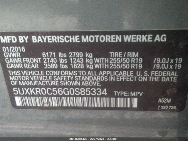 5UXKR0C56G0S85334 BMW X5 Xdrive35i