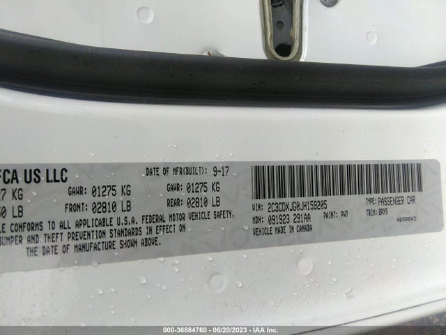 Dodge CHARGER GT 2018 2C3CDXJG0JH159205 Image 9