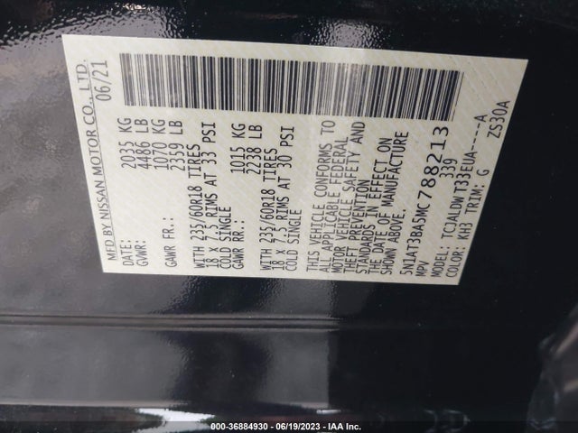 2021 NISSAN ROGUE SV VIN: 5N1AT3BA5MC788213