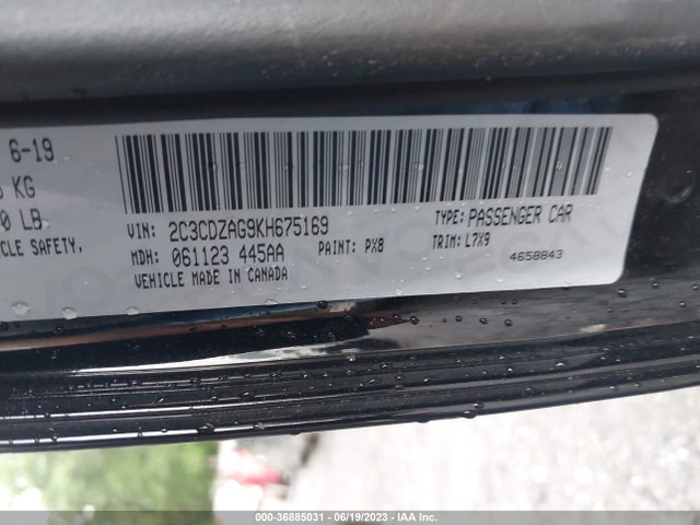 Dodge Challenger Sxt 2019 2C3CDZAG9KH675169 Image 9