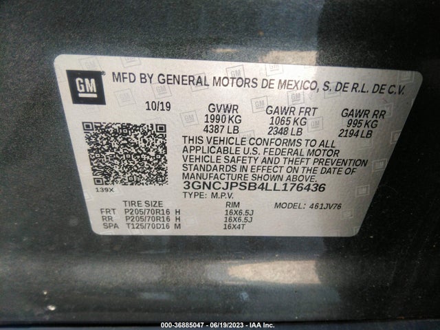 Chevrolet Trax Lt 2020 3GNCJPSB4LL176436 Image 15