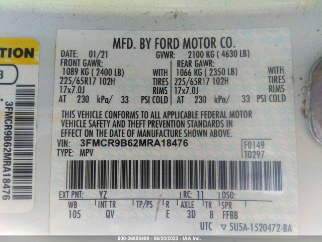 Ford Bronco Sport Big Bend 2021 3FMCR9B62MRA18476 Image 11