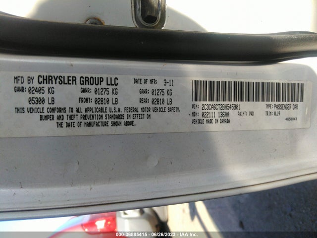 2011 CHRYSLER 300 300C VIN: 2C3CA6CT2BH545901
