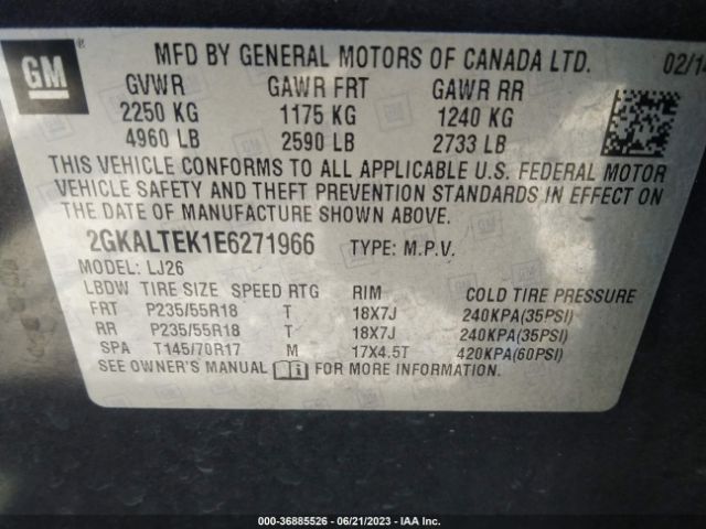 2GKALTEK1E6271966 GMC Terrain Slt