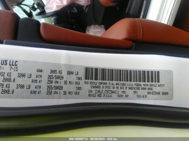 1C4RJFJT5FC944111 Jeep Grand Cherokee Summit