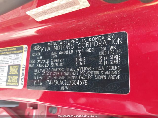 KNDPBCAC1E7604576 KIA Sportage Lx