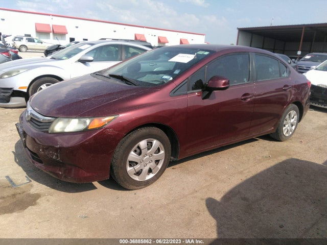 2012 HONDA CIVIC SDN LX VIN: 2HGFB2F57CH571442