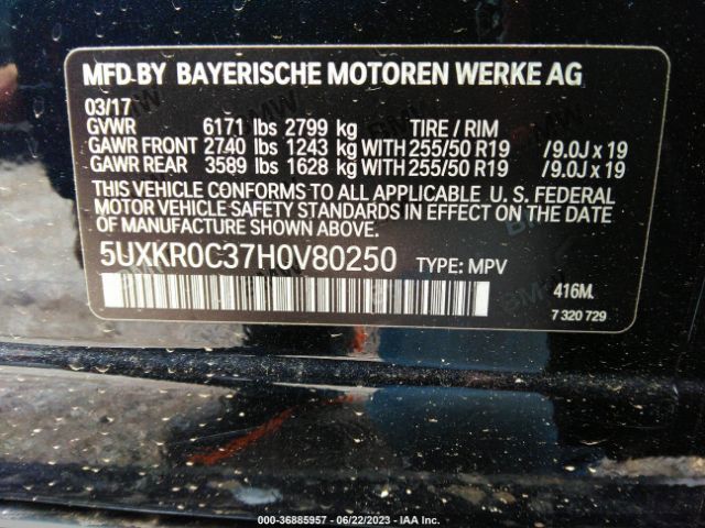 5UXKR0C37H0V80250 BMW X5 Xdrive35i
