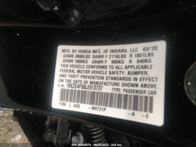Honda INSIGHT EX 2020 19XZE4F56LE013737 Image 9