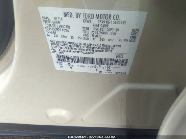 2LMDJ8JK1FBL20237 Lincoln MKX