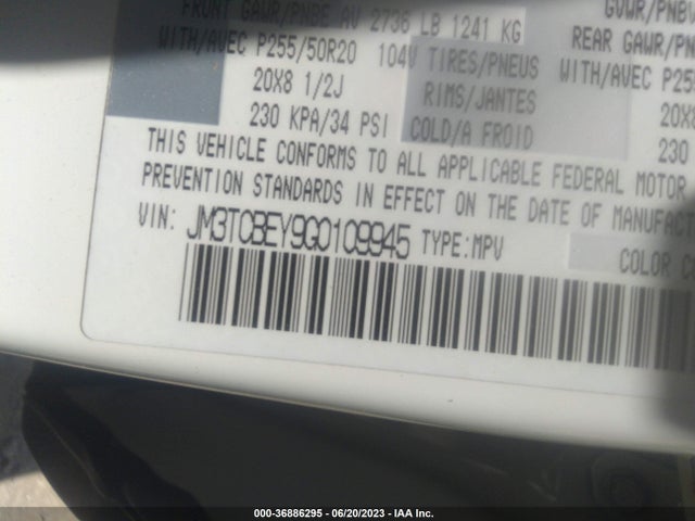 Mazda Cx-9 Signature 2016 JM3TCBEY9G0109945 Image 10