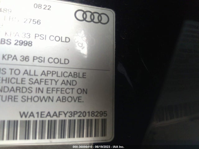 WA1EAAFY3P2018295 Audi Q5 S Line Premium Plus