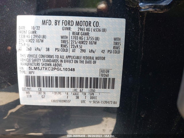2023 Lincoln Aviator, VIN: 5LM5J7XC2PGL10348