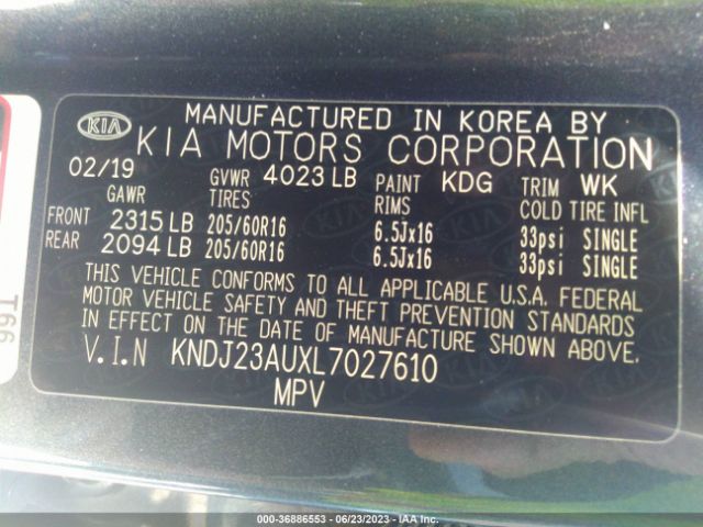 KNDJ23AUXL7027610 KIA SOUL S