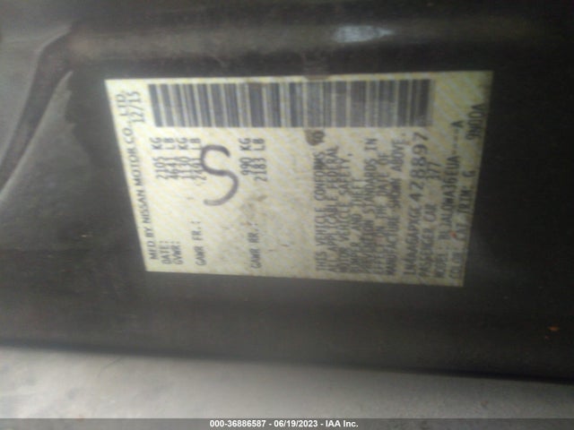 Nissan Maxima 3.5 S 2016 1N4AA6APXGC428897 Image 9