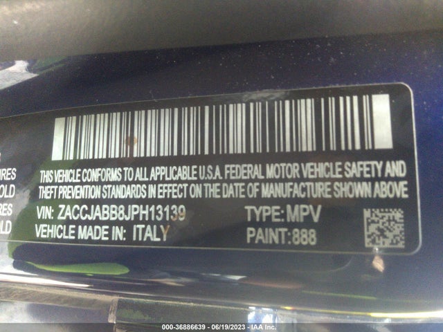ZACCJABB8JPH13139 Jeep Renegade Latitude