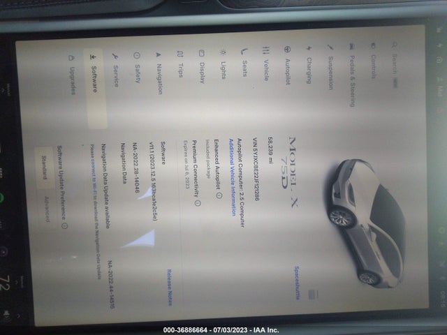 Tesla Model X 75d/100d/p100d 2018 5YJXCBE22JF121286 Image 9