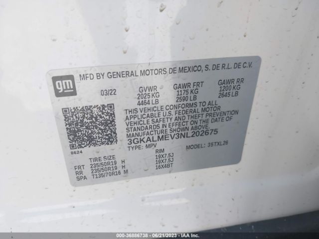 3GKALMEV3NL202675 GMC Terrain Sle