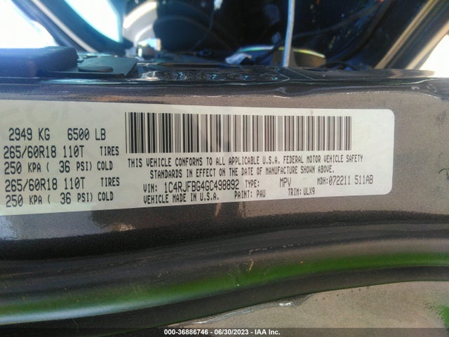 1C4RJFBG4GC498892 Jeep Grand Cherokee Limited
