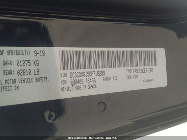 2C3CDXGJ9KH718299 Dodge Charger Scat Pack