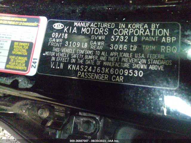 2019 Kia K900, VIN: KNAS24J63K6009530