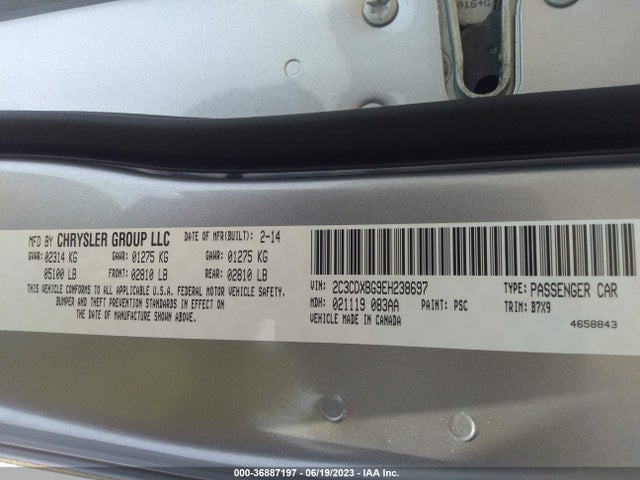 Dodge Charger Se 2014 2C3CDXBG9EH238697 Image 9