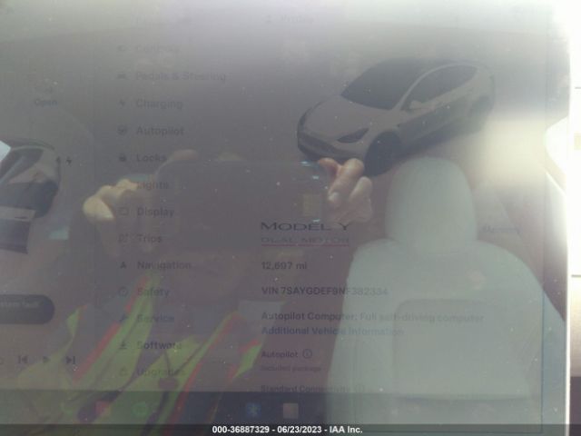 7SAYGDEF9NF382334 Tesla Model Y Performance