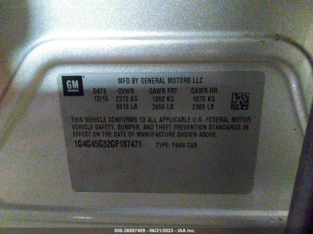 1G4G45G32GF187471 Buick Lacrosse Sport Touring