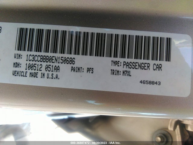 1C3CCBBB0EN150686 Chrysler 200 Touring