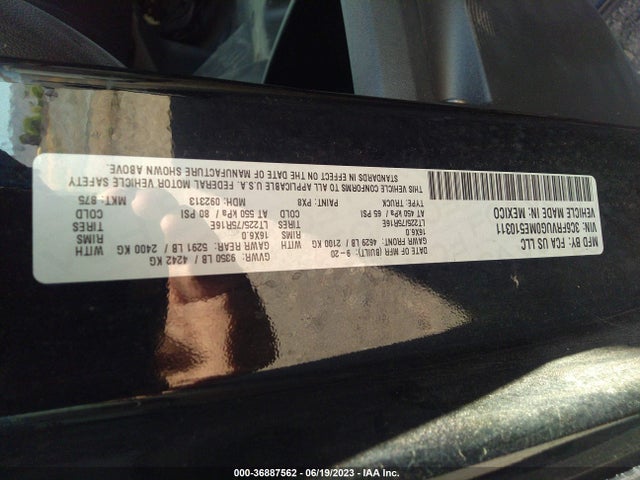 2021 RAM PROMASTER WINDOW VAN VIN: 3C6FRVUG0ME510311