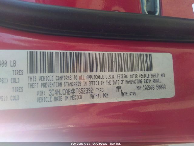 3C4NJCABXKT652392 Jeep Compass Sport