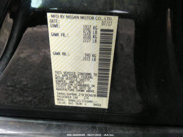 1N4AL3AP6HC293069 Nissan Altima 2.5 Sv
