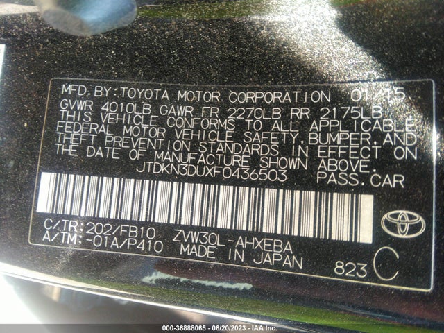 Toyota Prius Four 2015 JTDKN3DUXF0436503 Image 15