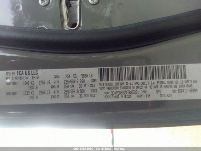 3C4PDDEG2KT805391 Dodge JOURNEY GT